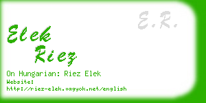 elek riez business card